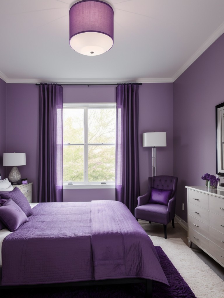 Stylish Purple Apartment Bedroom Makeover!