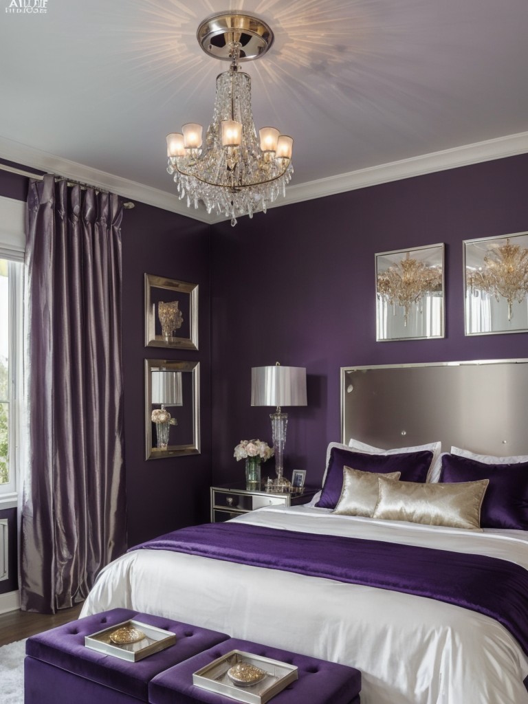 Chic Purple Bedroom: Add Glam with Metallic Accents