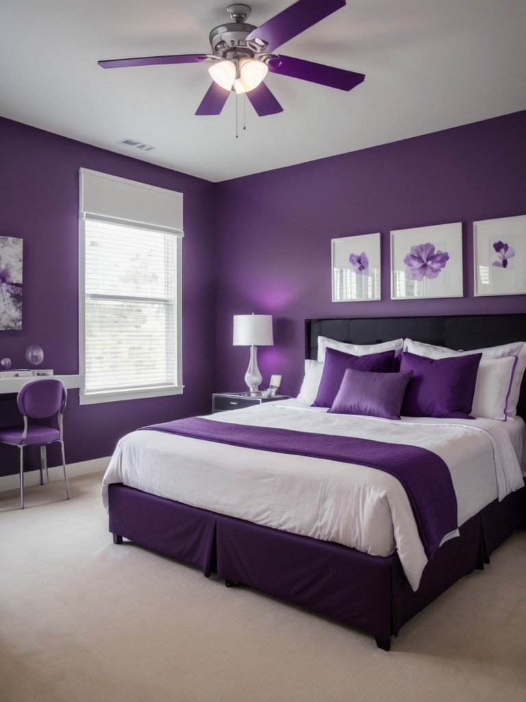 Purple Dream: Modern Apartment Bedroom Makeover Ideas!