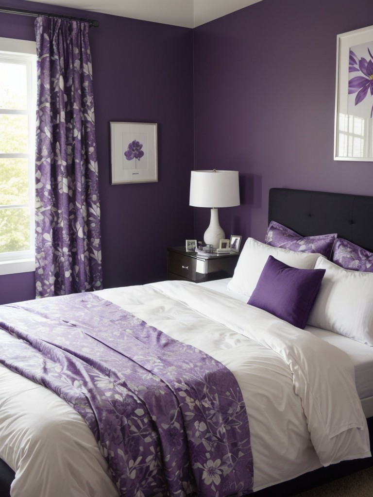 Nature-inspired Purple Bedroom Makeover: Botanical Decor Ideas