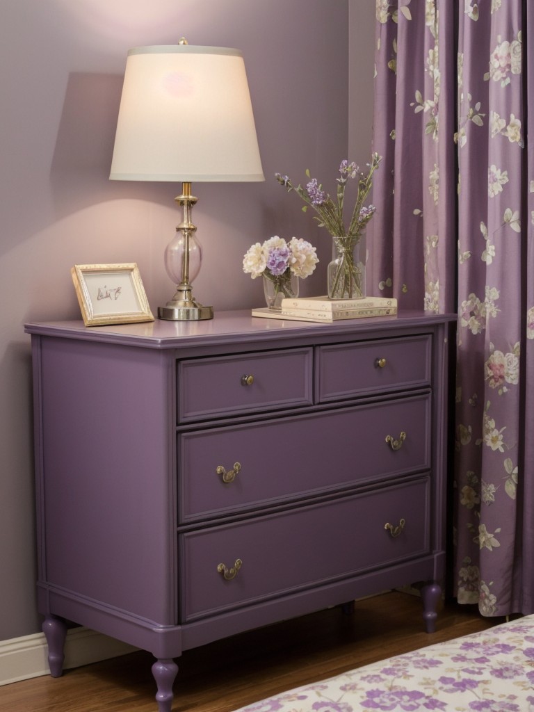 Purple Apartment Vibes: Vintage-Inspired Bedroom Makeover