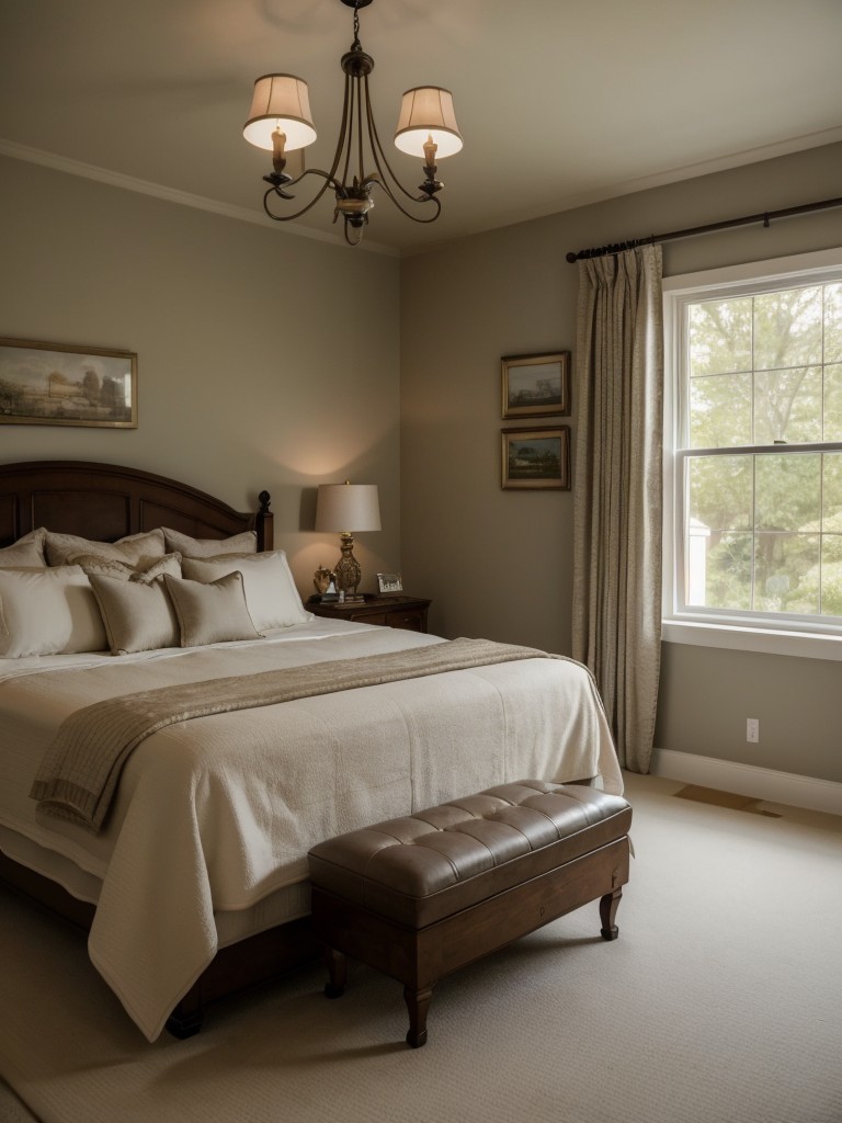 Cozy Traditional Bedroom with the Perfect Lighting