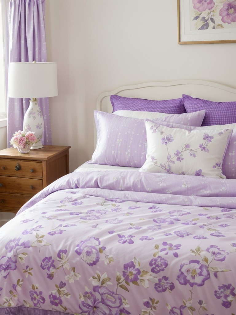 Whimsical Purple Floral Bedroom Decor