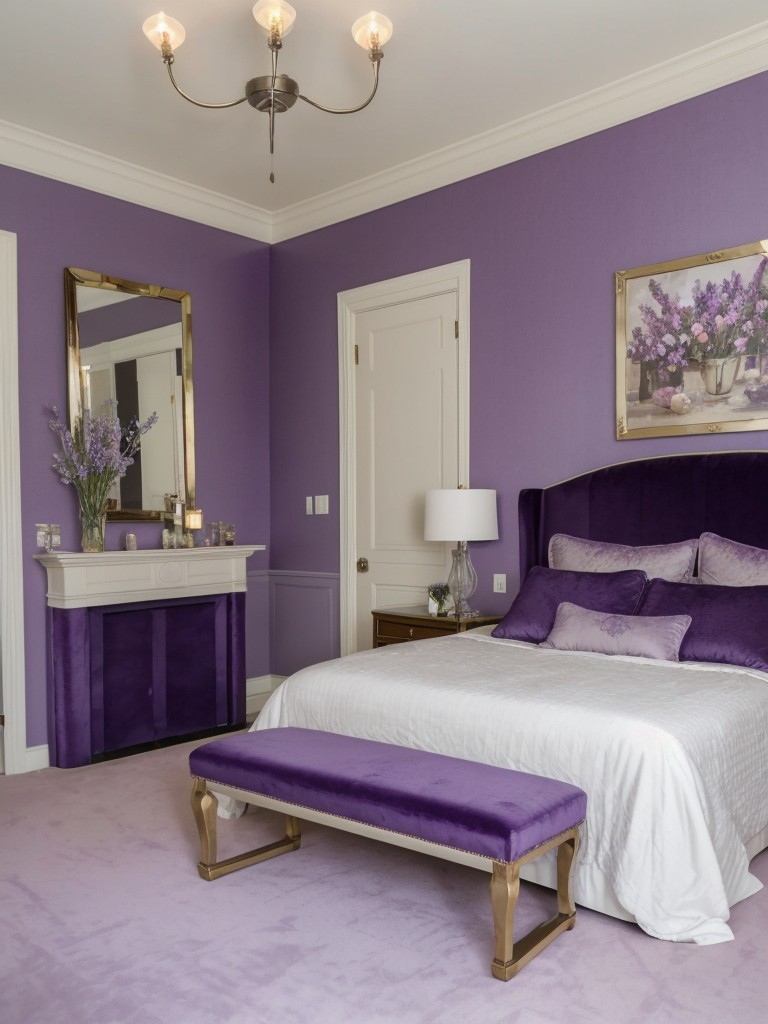 Serene Lavender Oasis: Transform Your Bedroom With Purple Florals