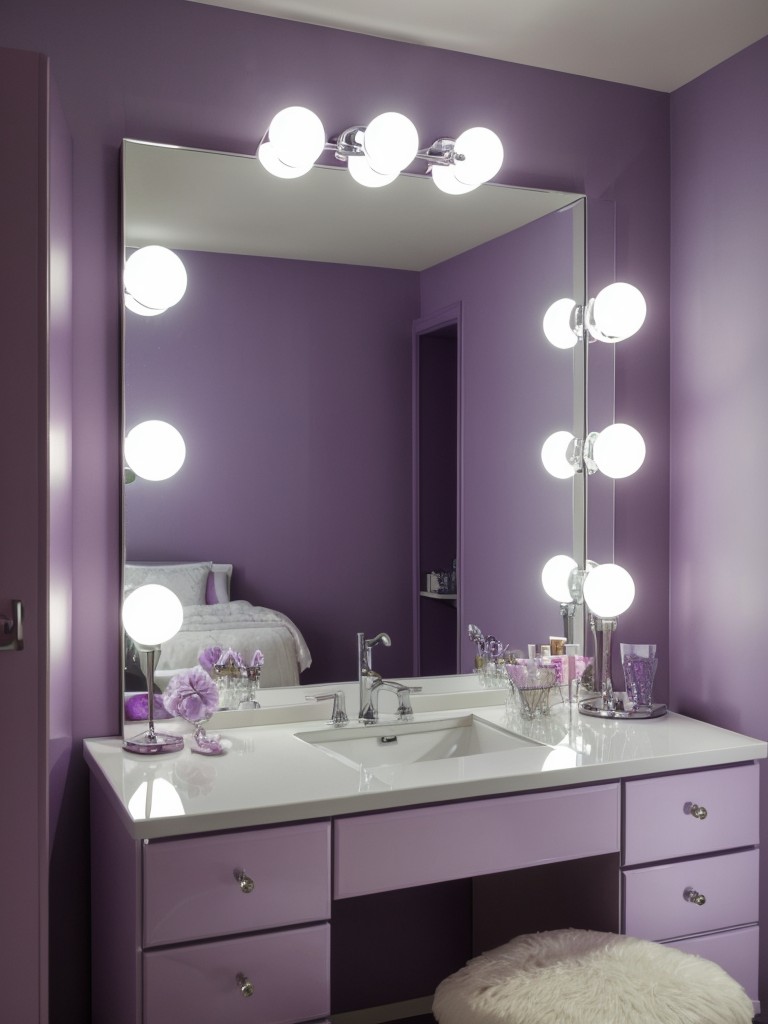 Glam Up Your Apartment with Whimsical Purple Bedroom Decor!