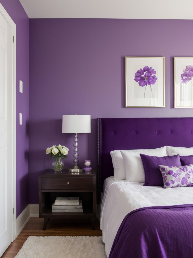 Purple Dream: Playful Apartment Bedroom Décor