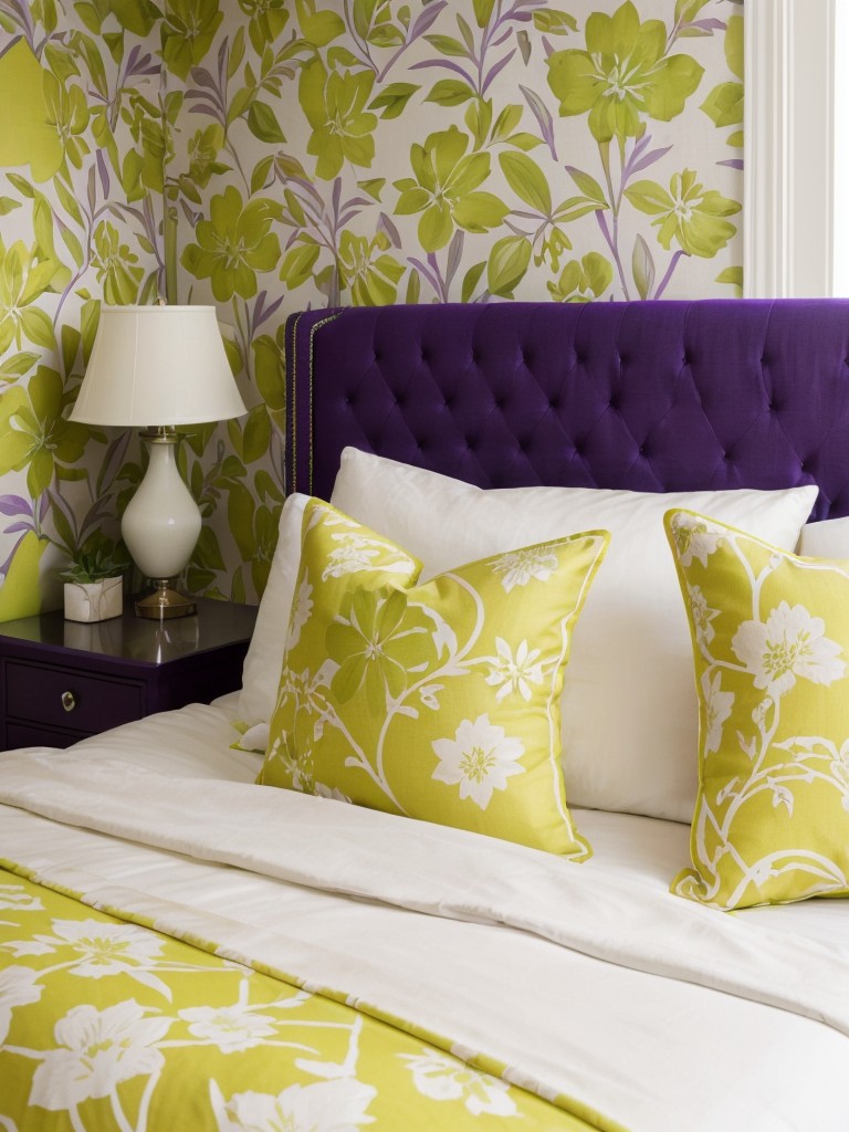 Fresh & Vibrant Purple Bedroom Inspiration with Citrus Accents