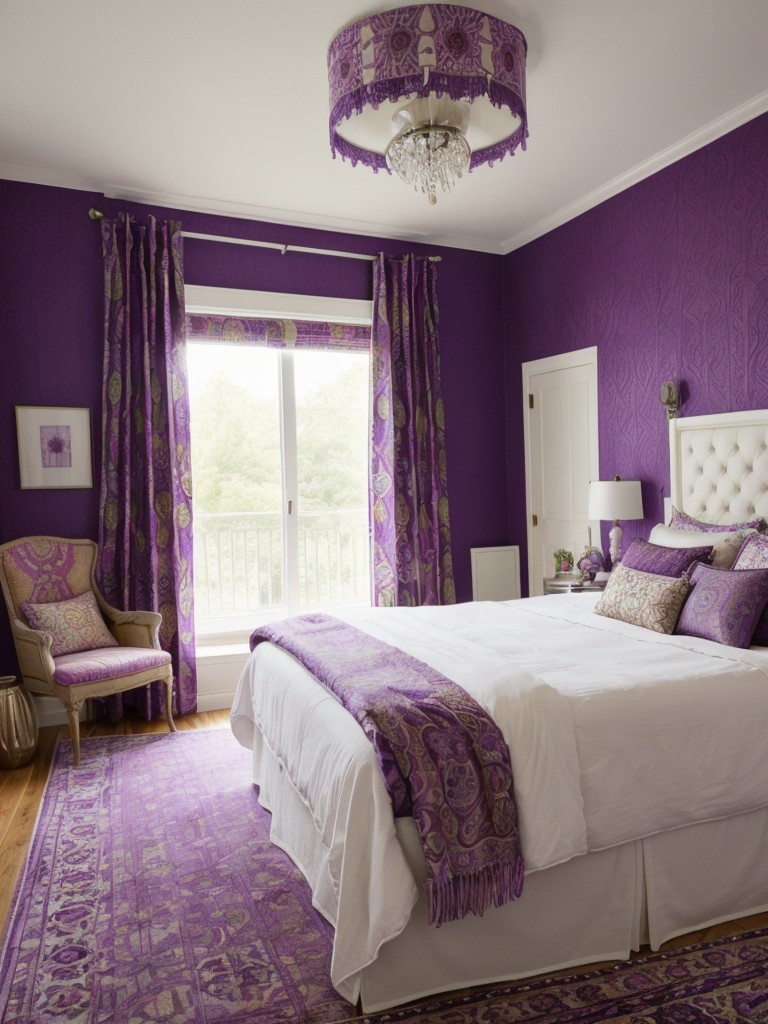 Boho Chic: Create a Vibrant Purple Bedroom Oasis