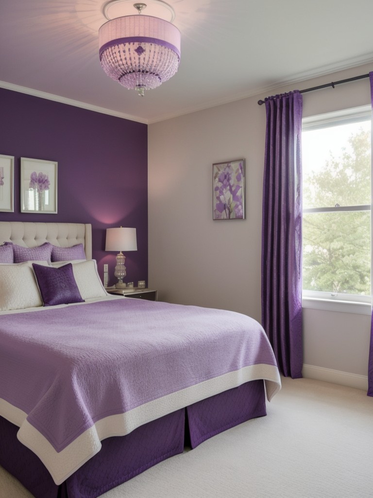 Chic & Sophisticated: Purple Accents for Your Apartment Bedroom