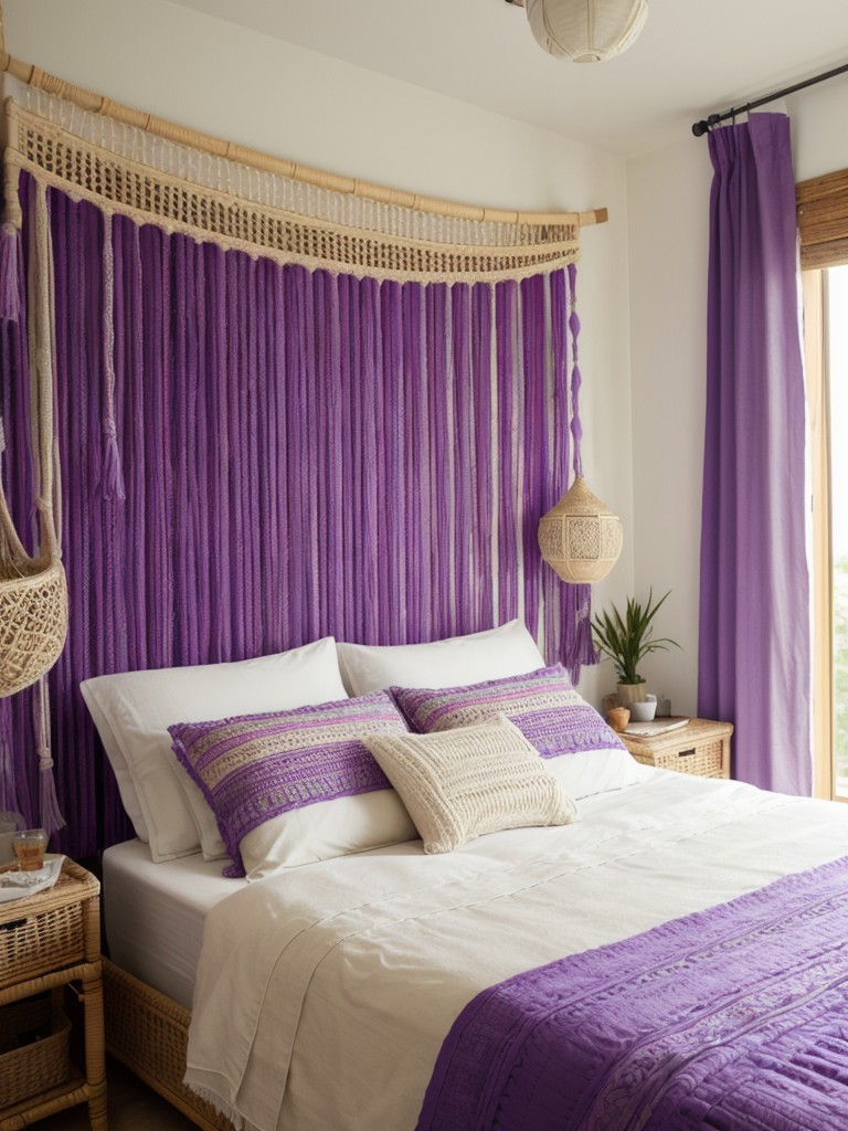 Boho Bliss: Transform Your Bedroom into a Purple Haven