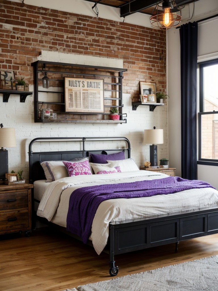 Industrial Chic: Create an Urban Bedroom Oasis with Metal, Brick, and Vintage Touches