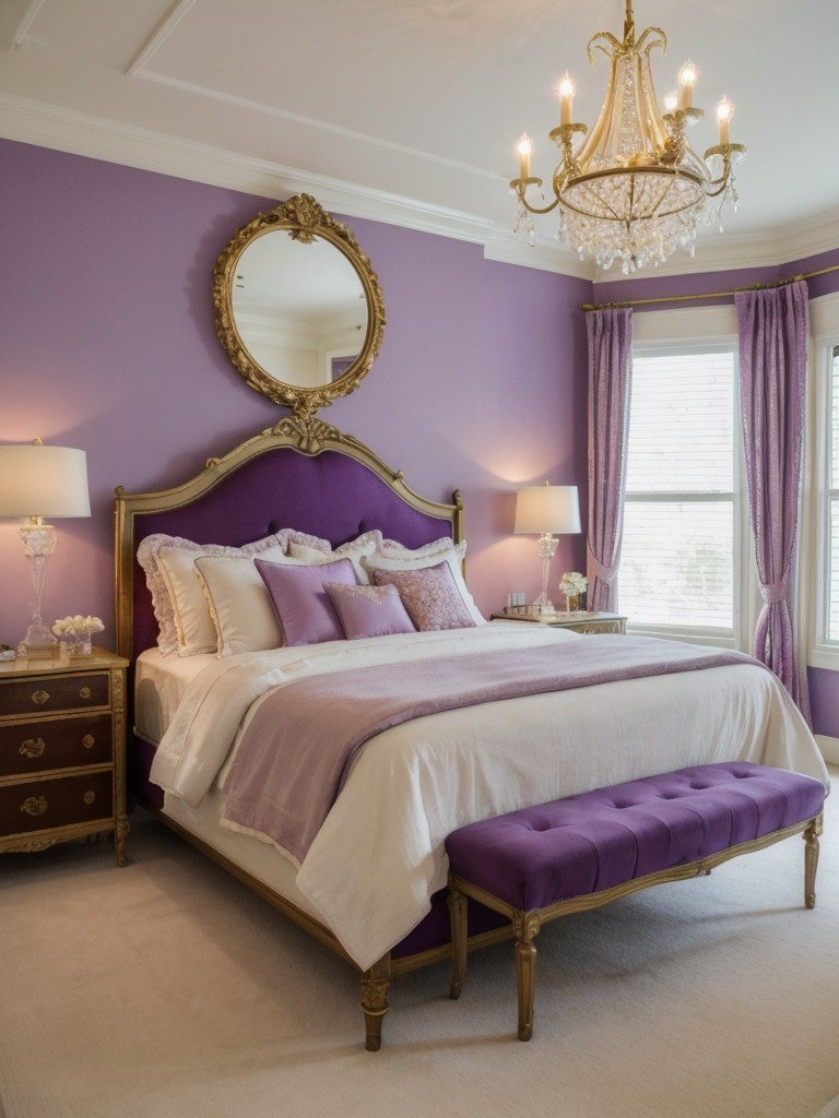 Romantic Vintage-inspired Purple Bedroom Decor