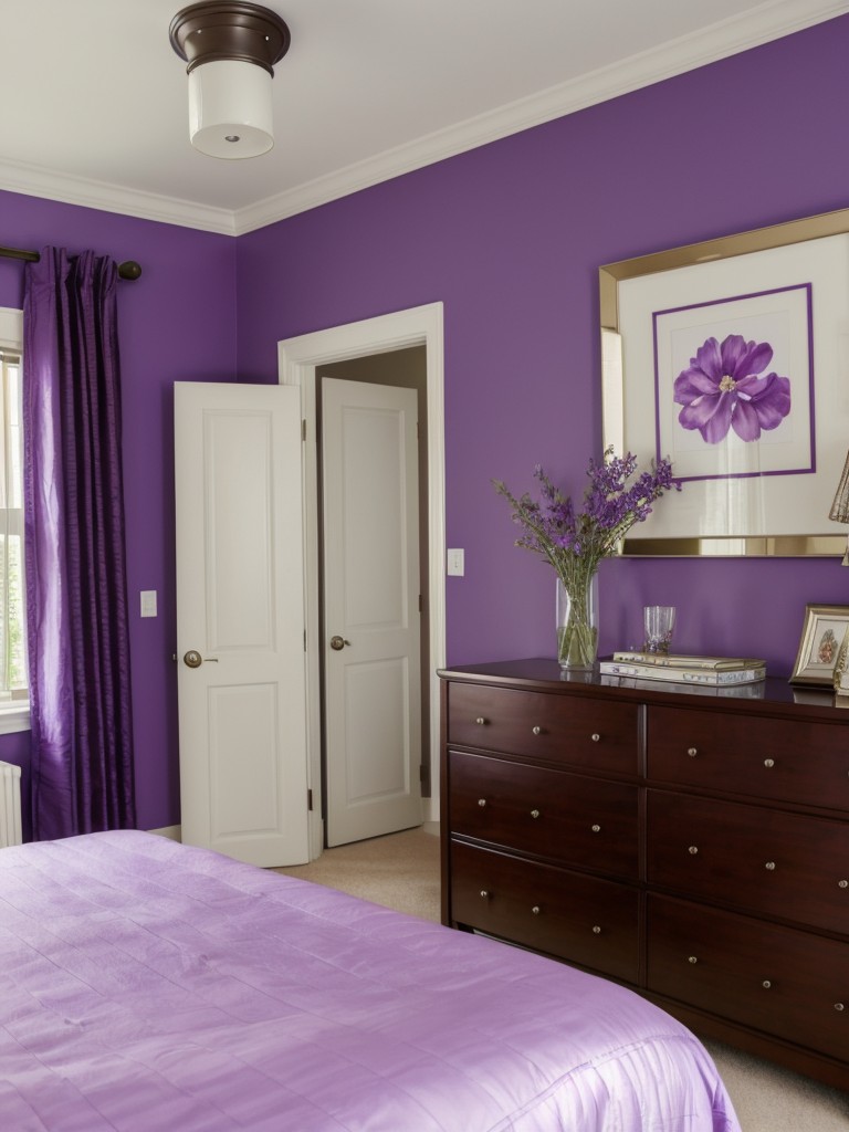 Purple Bliss: Unforgettable Apartment Bedroom Décor!