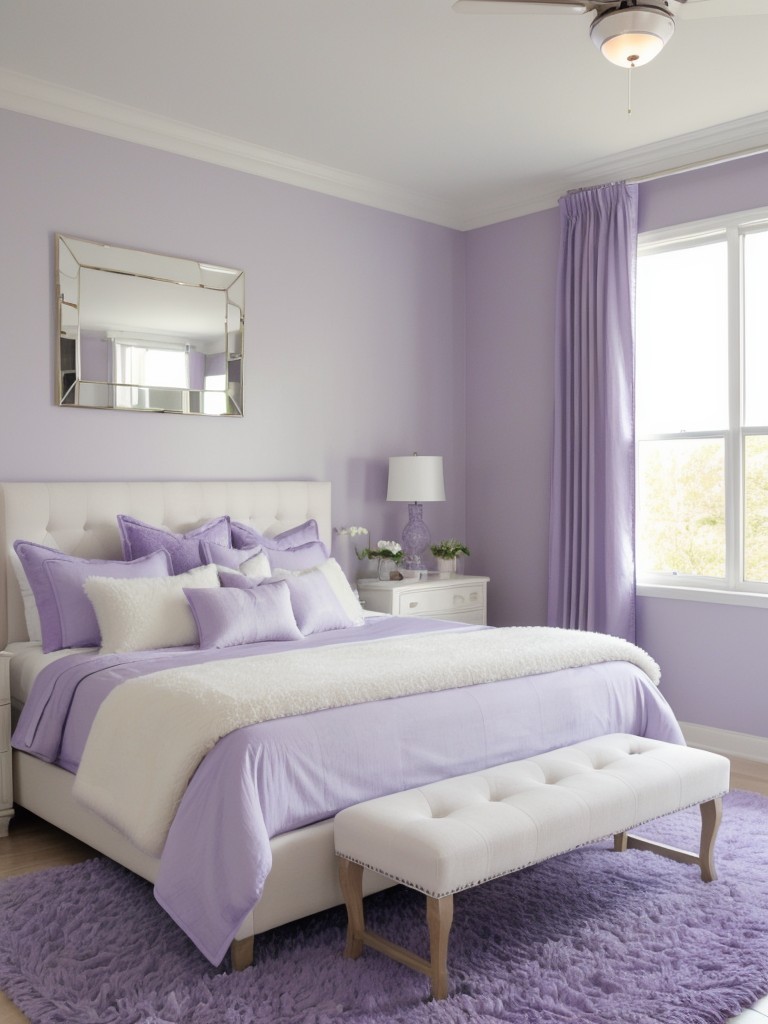 Luxe Purple & White Bedroom Decor: Create a Serene Oasis!