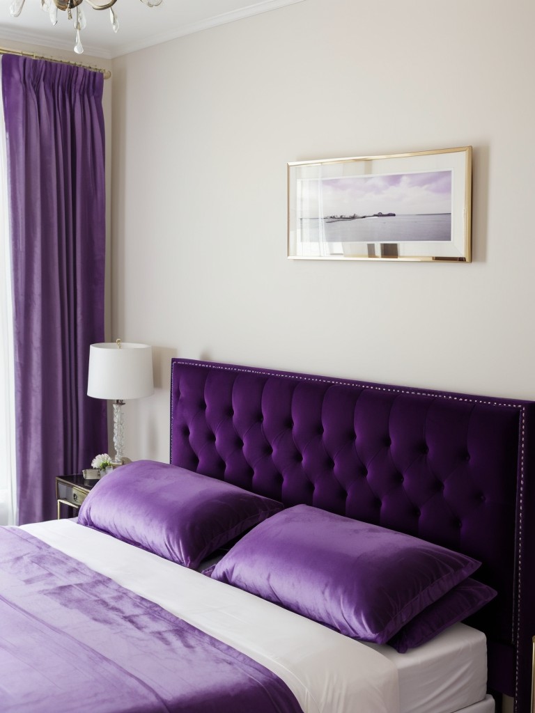 Luxurious Purple & White Bedroom Decor Ideas for an Upscale Apartment