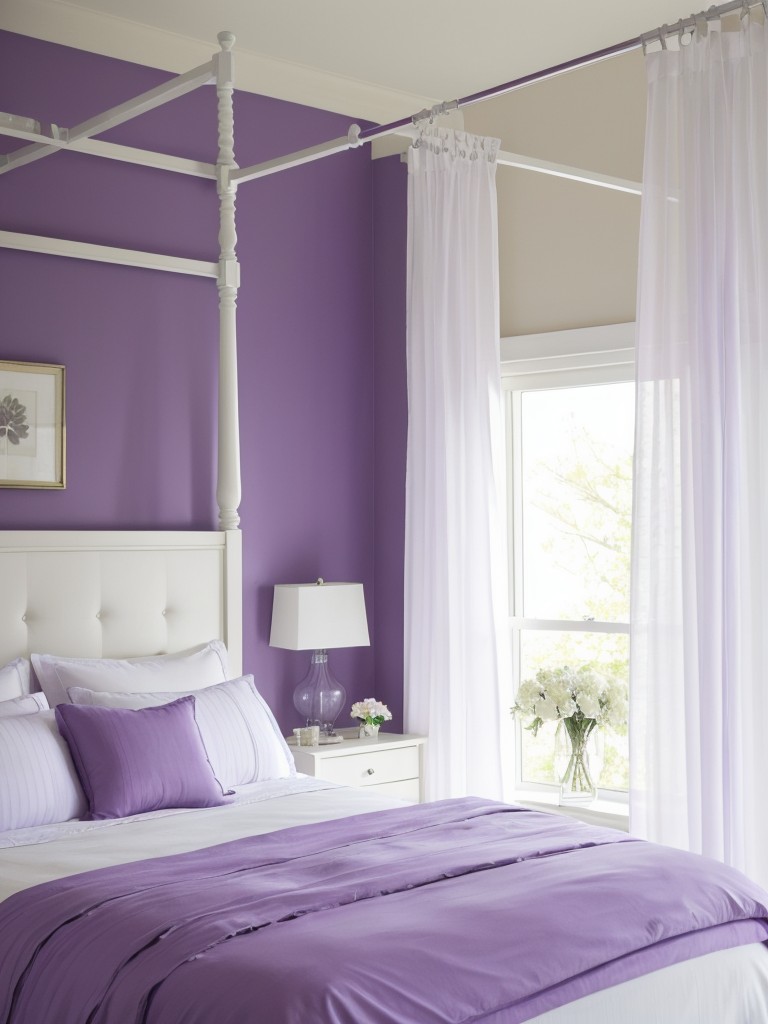 Fresh and Serene: Purple & White Bedroom Decor Ideas