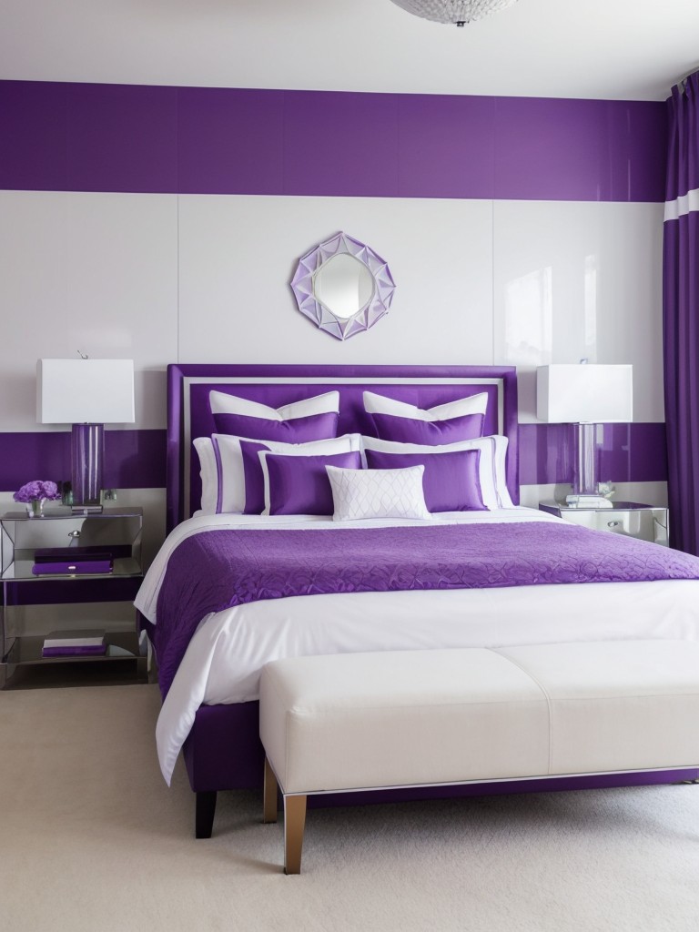 Fresh & Modern Purple and White Bedroom Decor Ideas