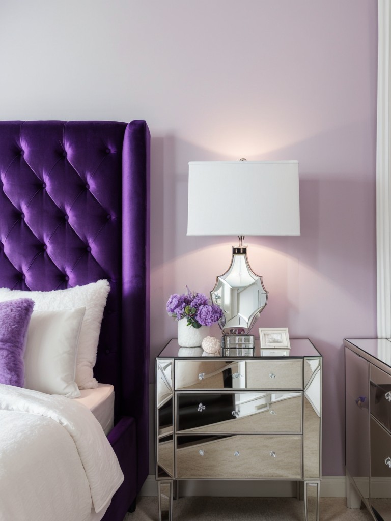 Chic Purple & White Bedroom Decor: Glamour meets freshness!