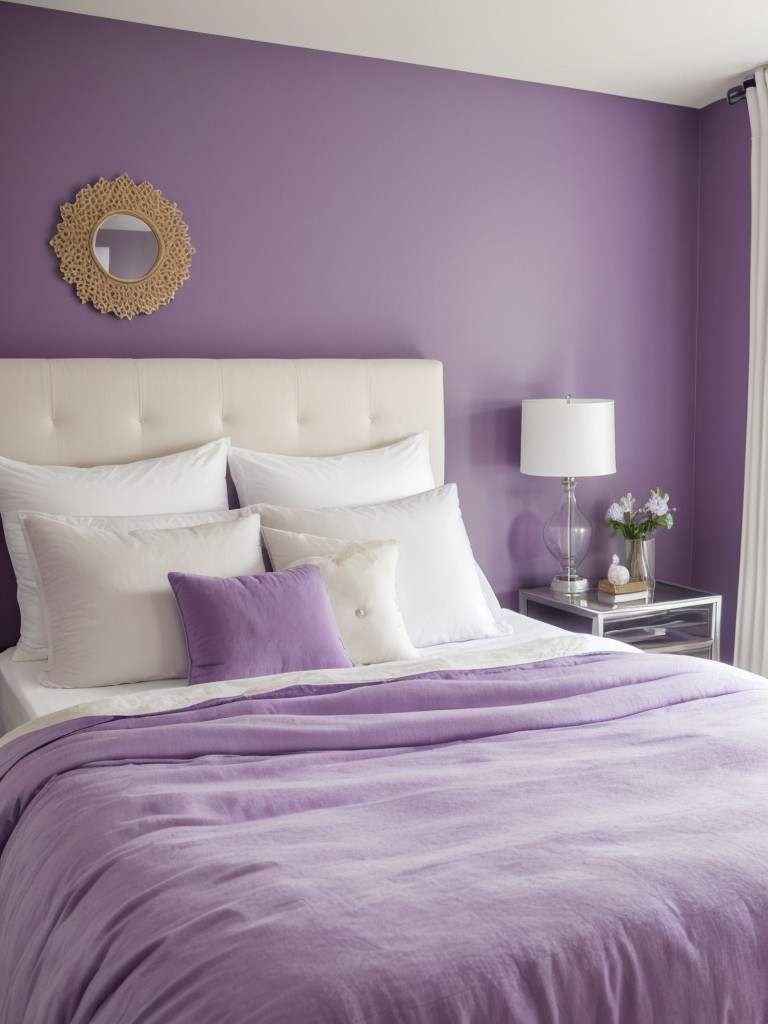 Zen-inspired Bedroom: Create a Cozy Oasis with Plush Purple Decor