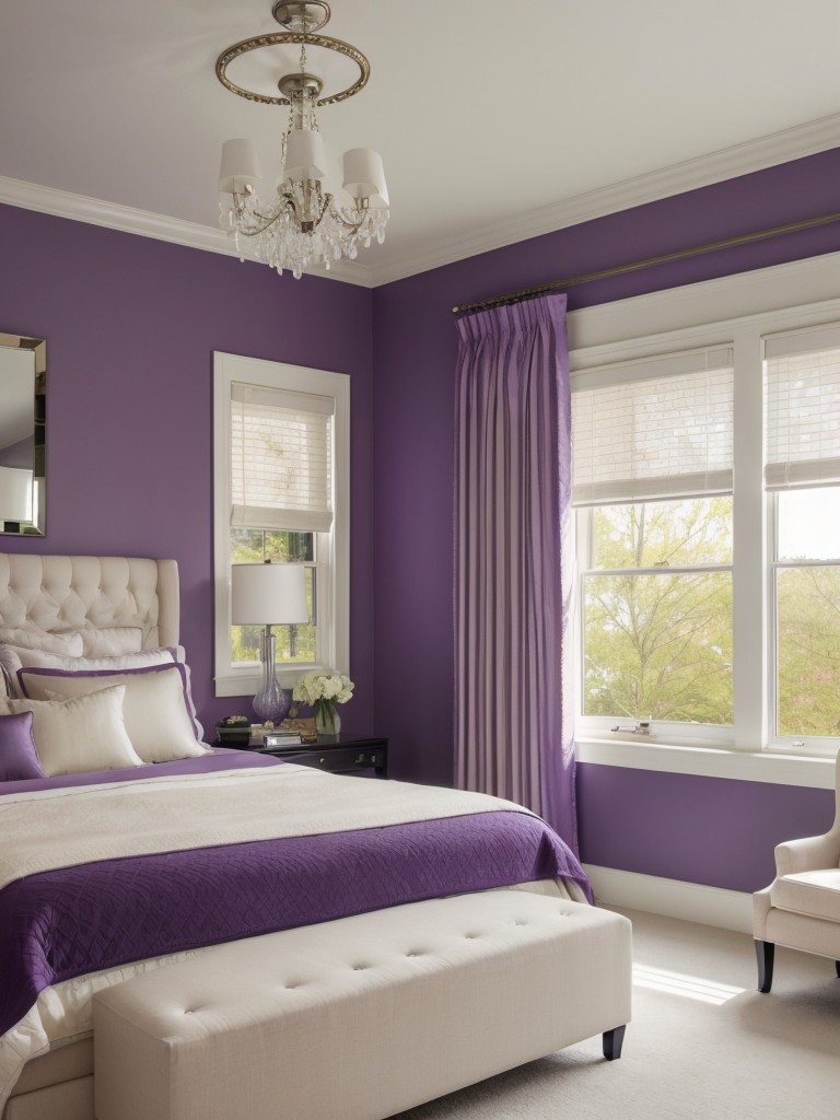 Serene and Stylish: Transform Your Apartment with a Purple Palette!