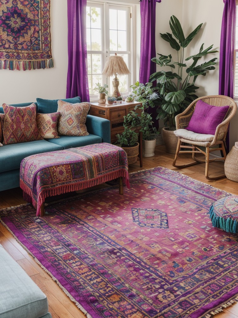 Boho Chic Apartment Bedroom: Purple Paradise!