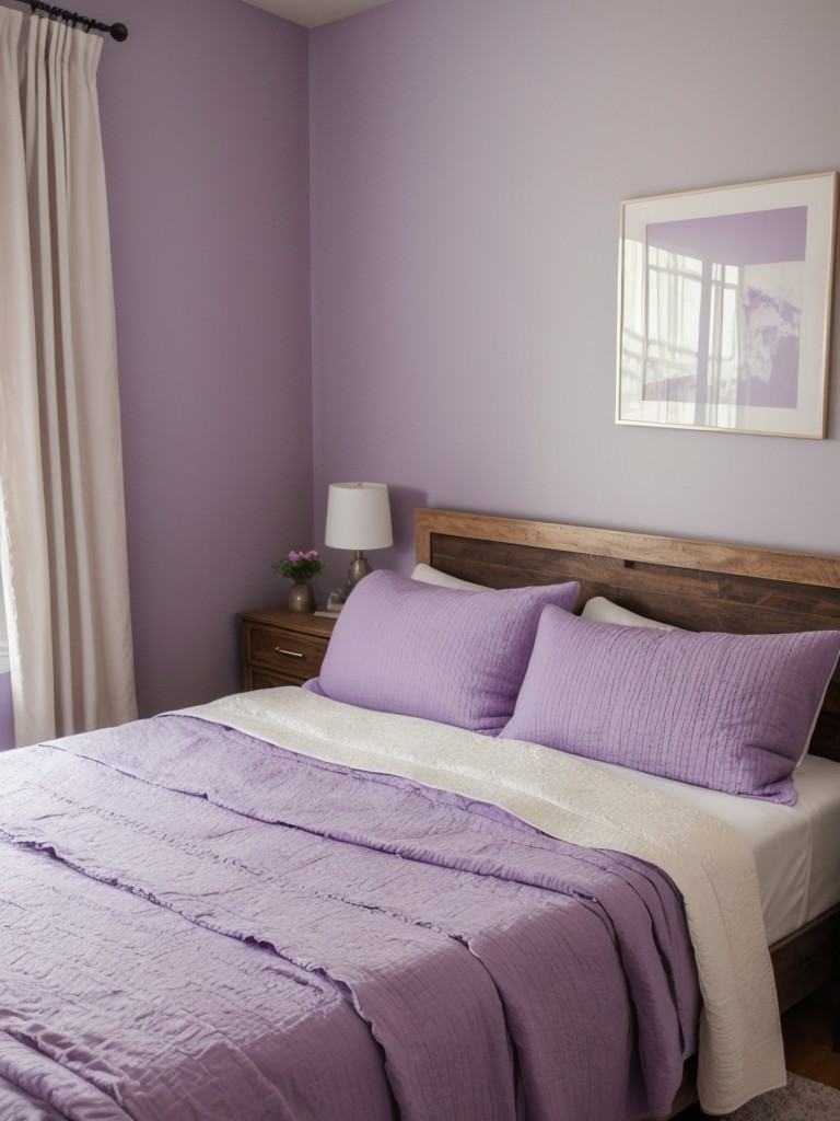 Cozy and Inviting Eclectic Purple Bedroom Decor