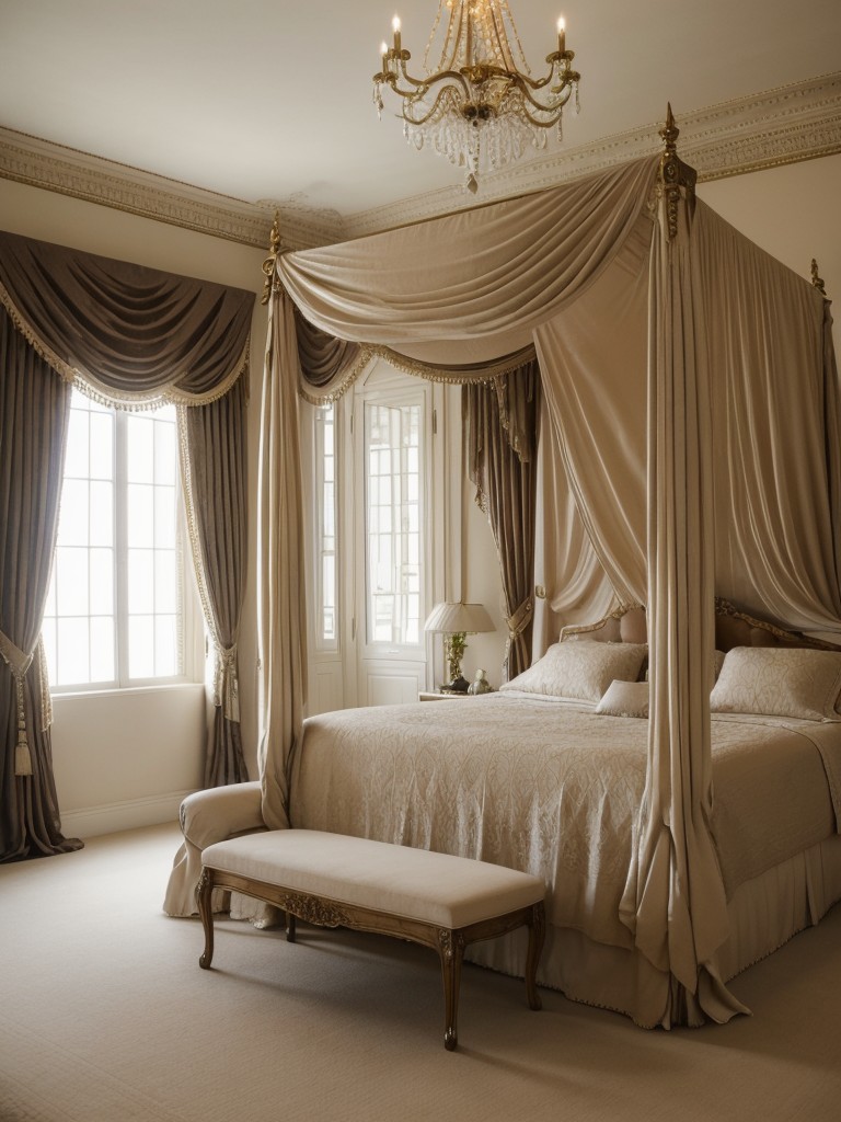 Opulent Canopy Bed: Elevate Your Bedroom with Timeless Elegance!