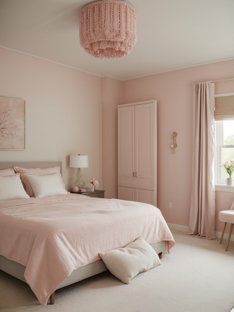 Pink Paradise: Serene and Chic Apartment with Natural Touches