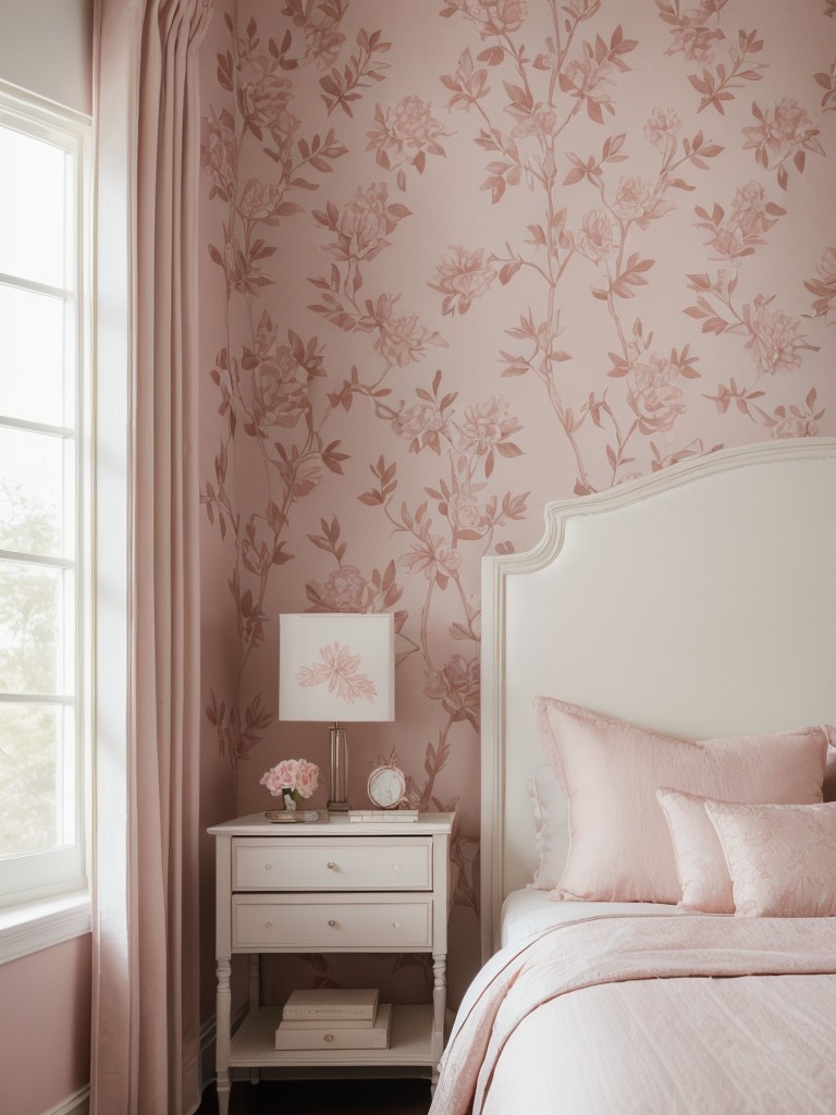 Delicate Floral Wallpaper: Elevate Your Apartment Bedroom