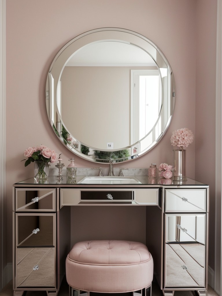 Mirror Magic: Create Space & Sophistication with Rose Bed Decor!