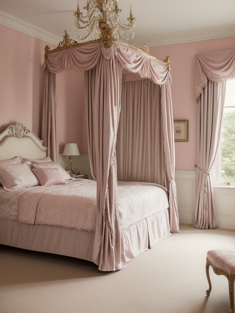 Whimsical Pink Bedroom: Classic Charm for a Dreamy Apartment