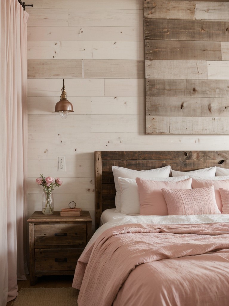 Rustic Romance: Transform Your Bedroom into a Cozy Pink Paradise!