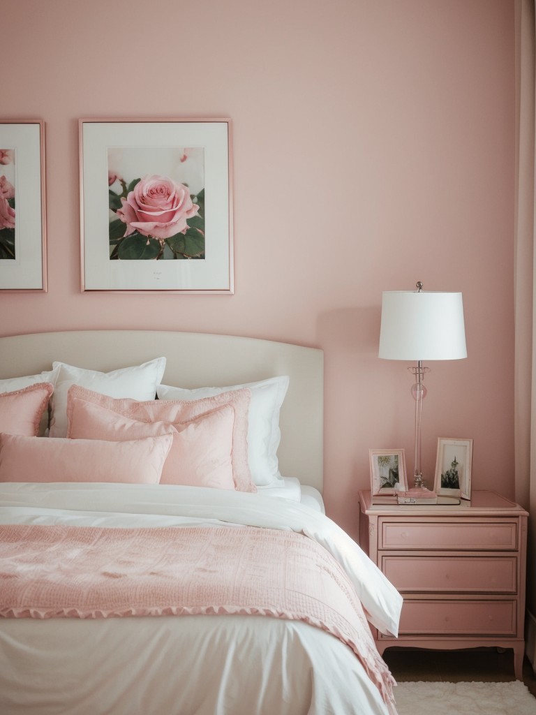 Rose Bedroom: Create a Personalized Gallery Wall for a Cozy Escape.