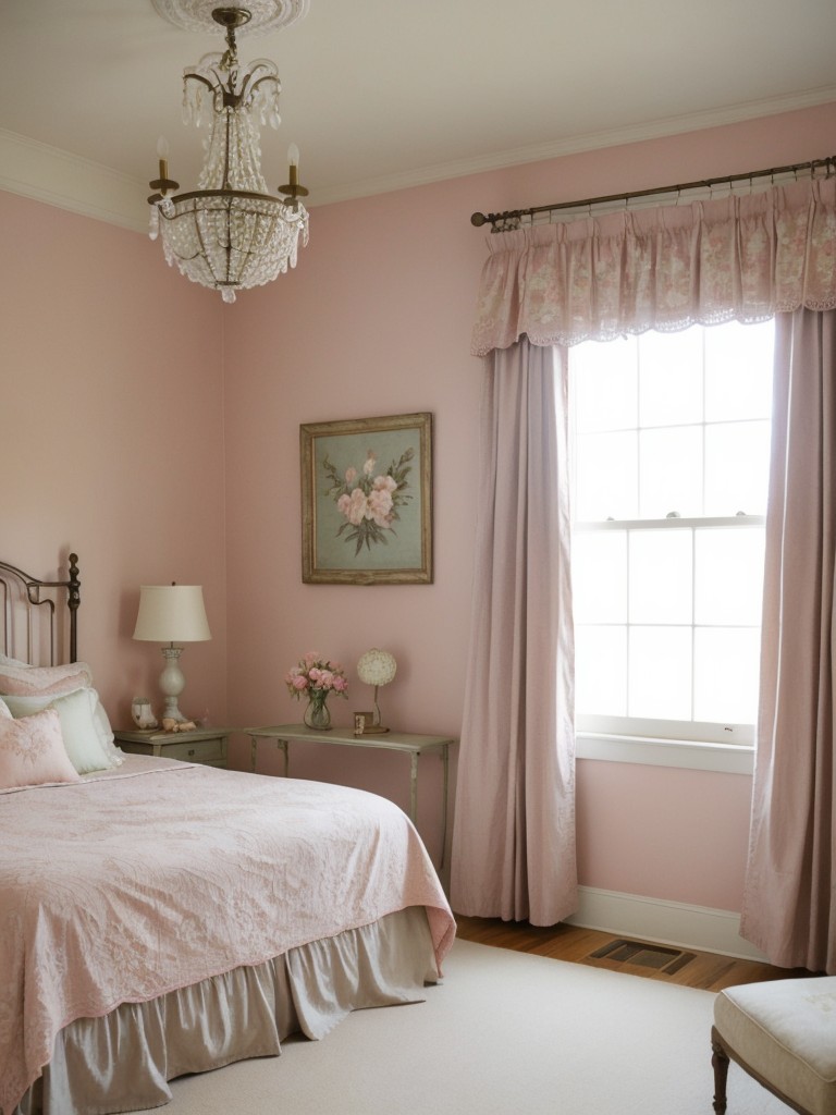 Vintage-inspired Pink Bedroom: Embrace Nostalgic Charm & Serenity