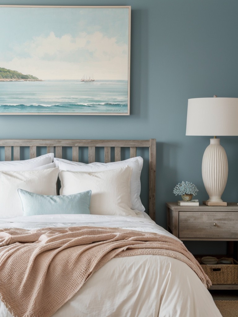 Coastal Tranquility: Calming Pink Bedroom Decor