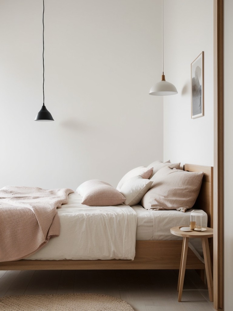 Minimalist Scandinavian Bedroom: Calm and Tranquil with Light Wood and Neutral Tones