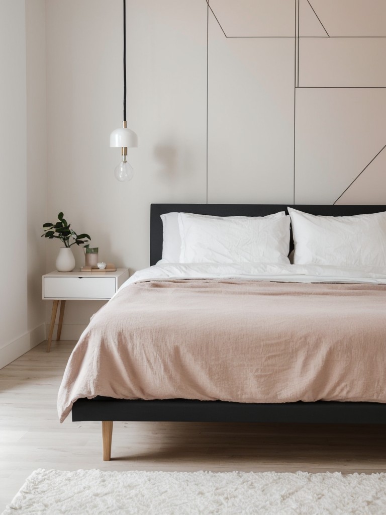 Tranquil Pink Bedroom: Minimalist Oasis for Serenity