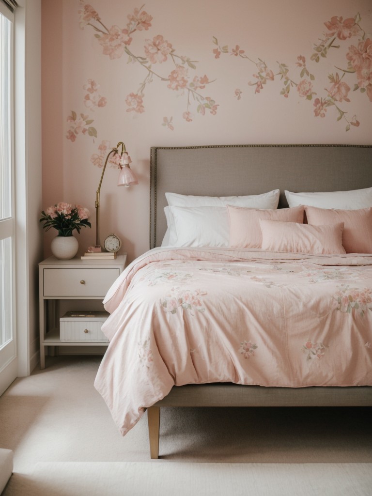 Tranquil Apartment Escape: Enchanting Floral Bedroom Decor!