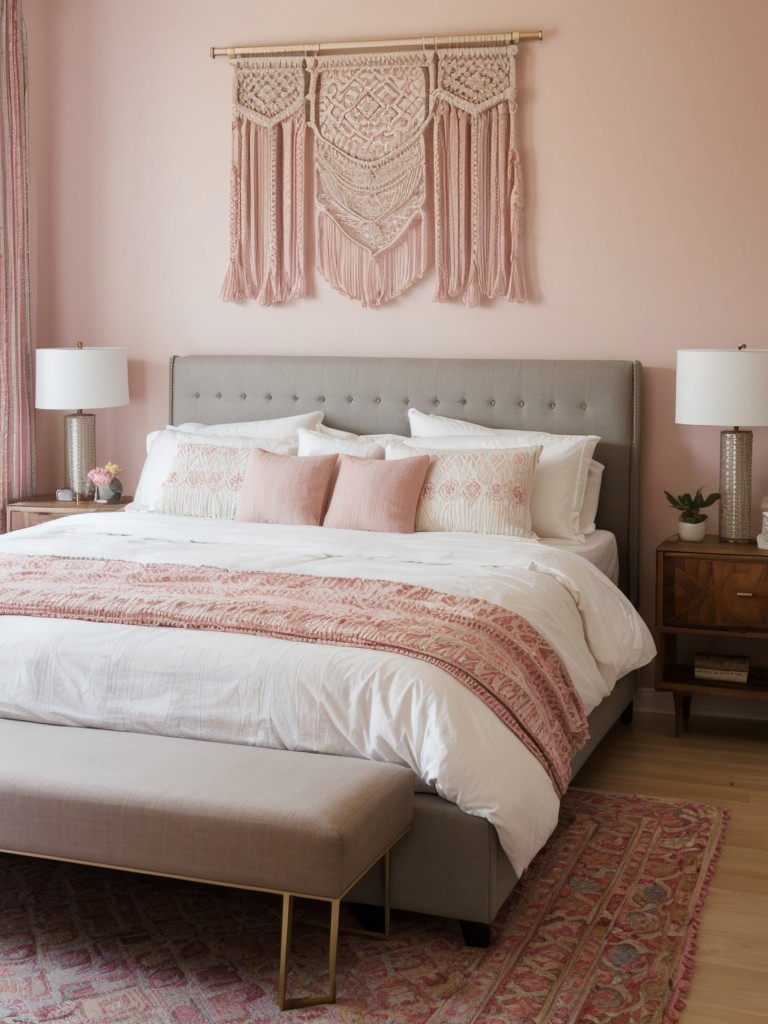 Boho Chic: Create a Calming Pink Bedroom with Global Vibes