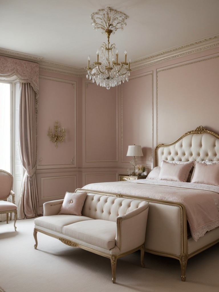 Parisian Paradise: Elegant Pink Bedroom Decor