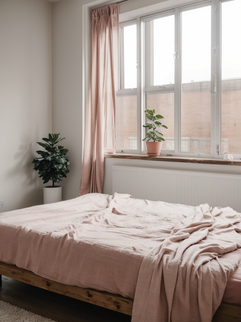 Stunning Apartment Oasis: Relaxing Pink Bedroom Decor