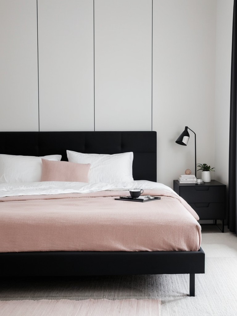 Minimalist Chic: Serene Bedroom Decor with Sleek Lines