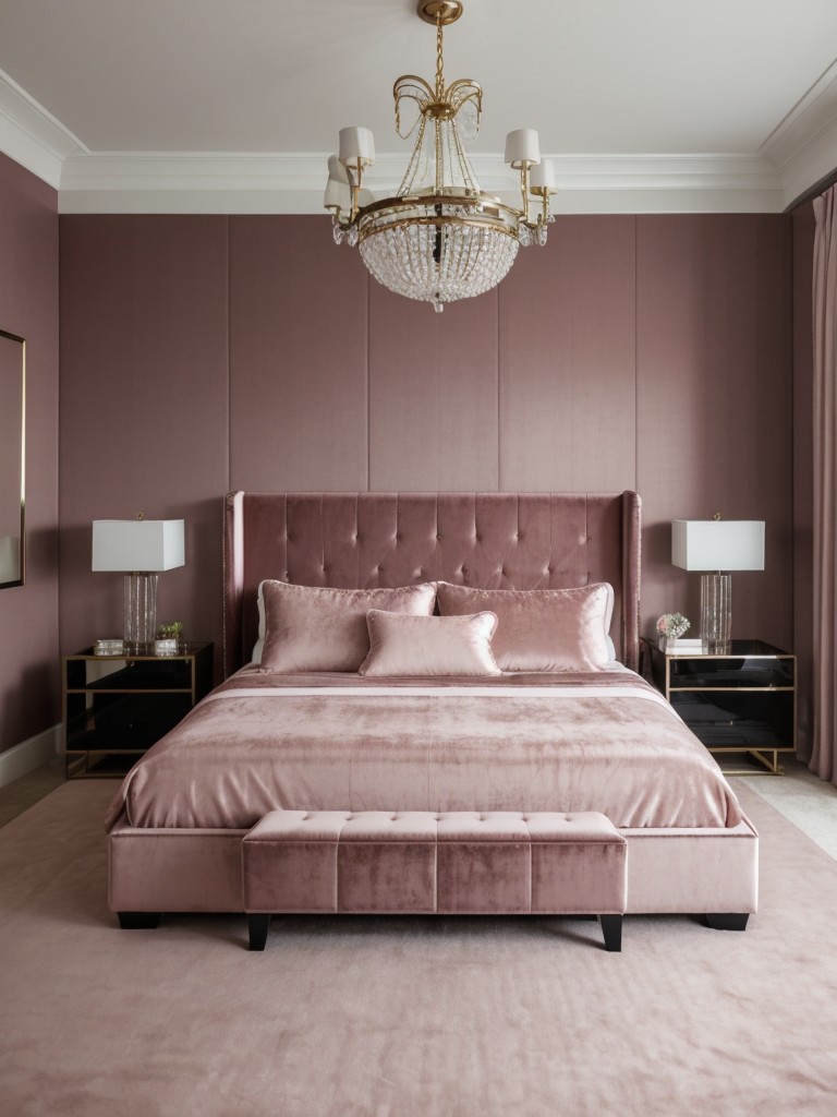 Chic Velvet Bliss: Transform Your Bedroom into Pink Paradise