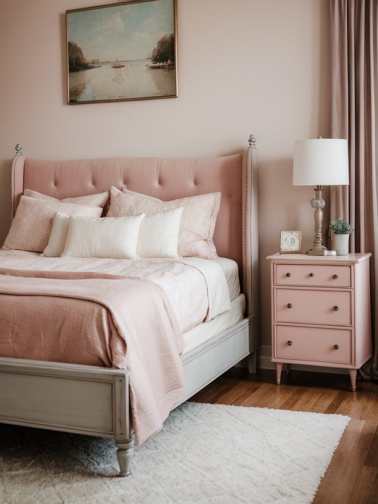 Pink Perfection: Stylish Vintage Charm for Your Apartment Bedroom