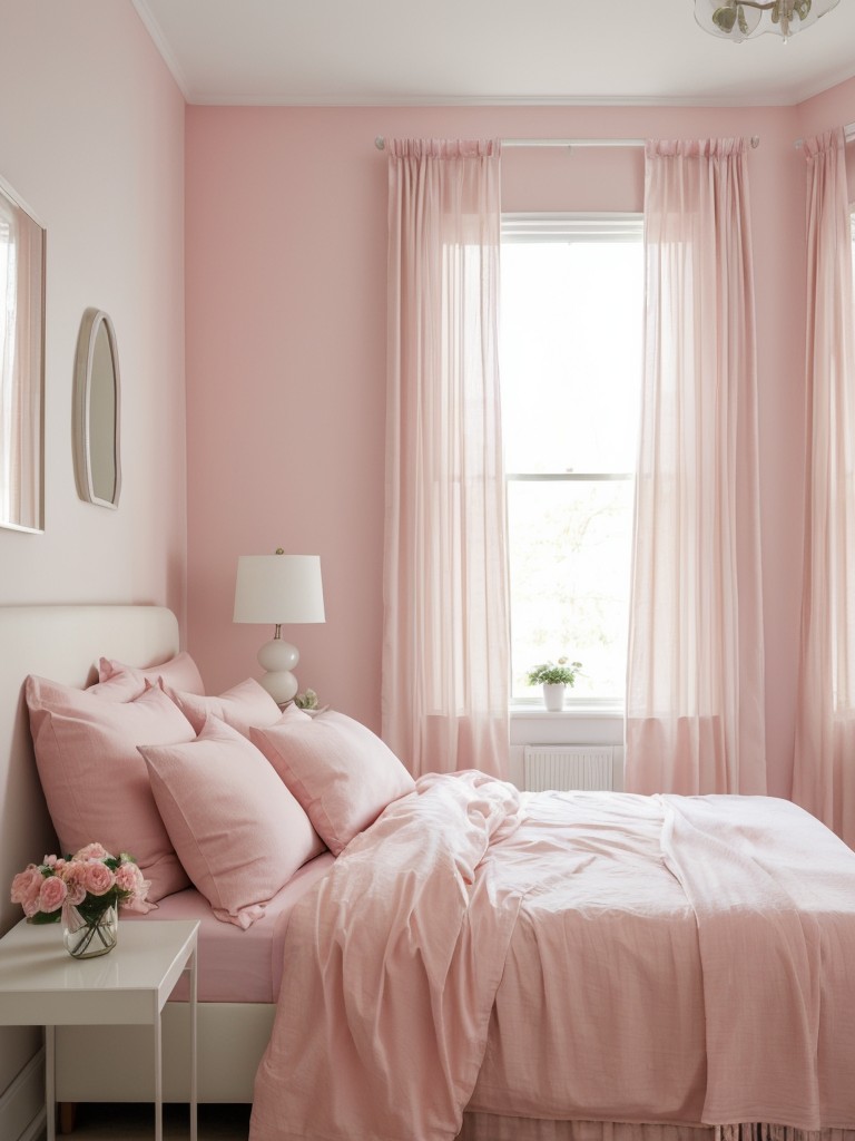 Serene Pink Oasis: Apartment Decor Ideas for a Peaceful Bedroom