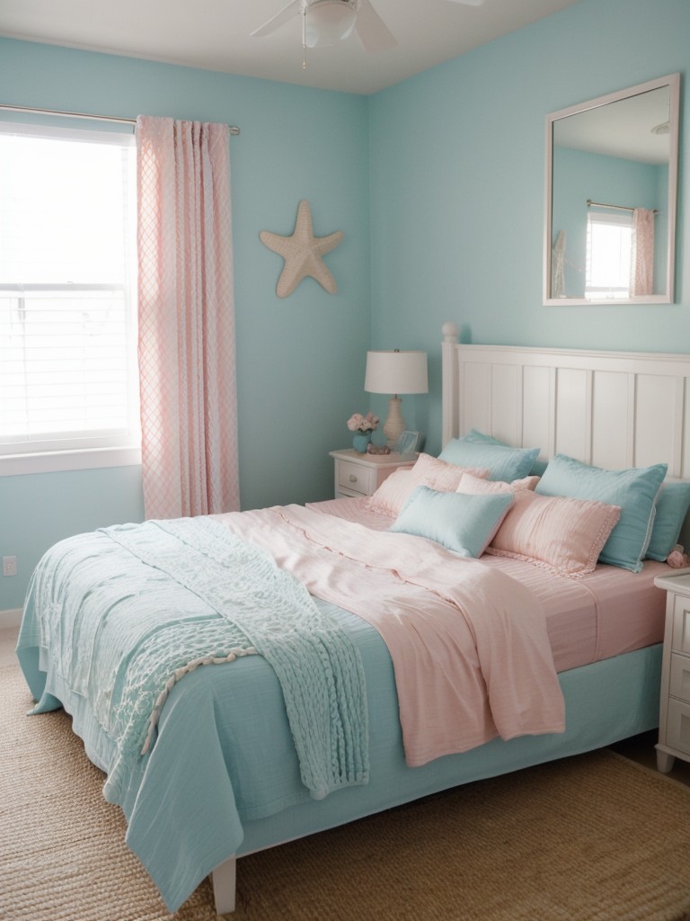 Beachy Vibes: Coastal-Inspired Bedroom Decor with Pastel Pink Tones