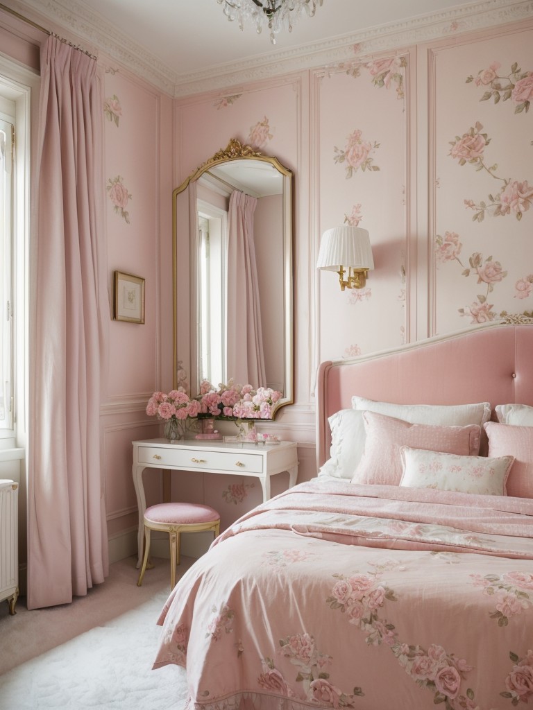 Parisian Apartment Vibes: Glam Pink Bedroom Decor Ideas