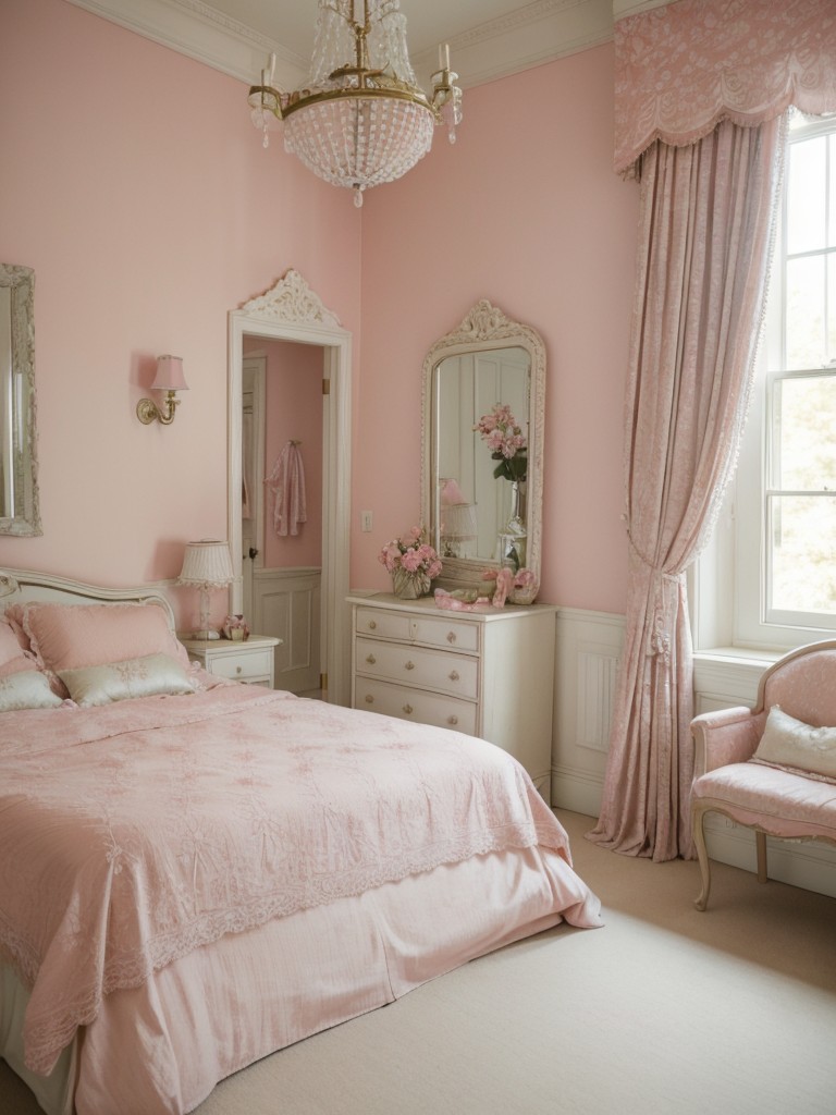 Vintage Charm: Pink Bedroom Decor Ideas