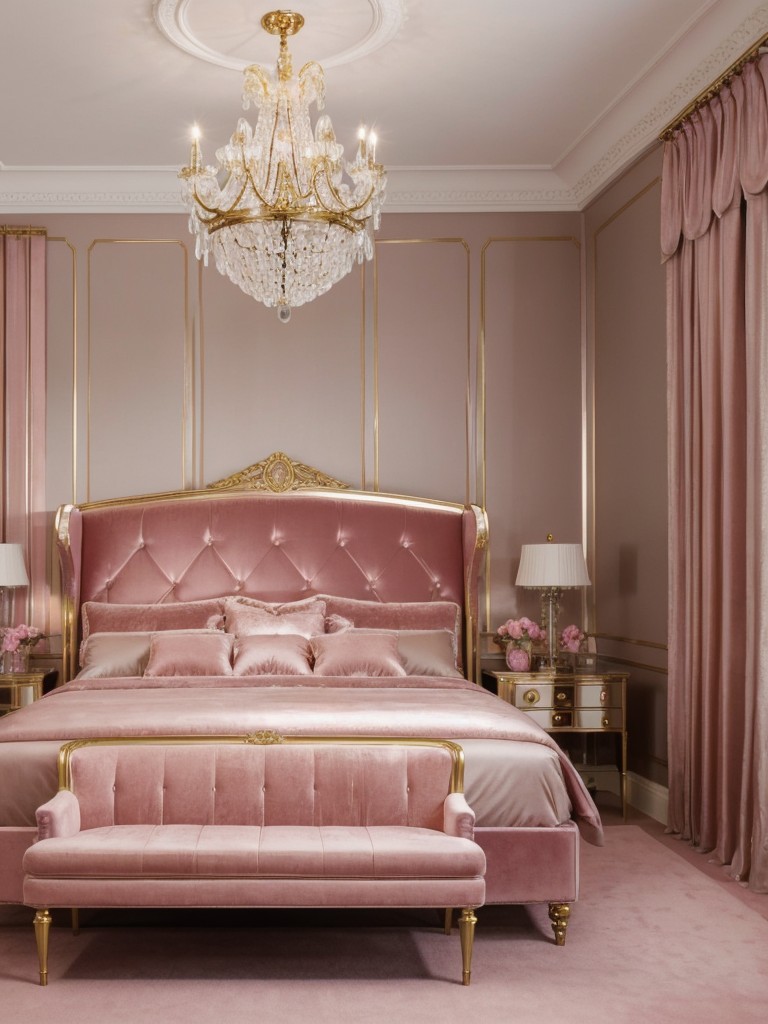 Glamorous Pastel: Luxe Pink Bedroom Decor Ideas.