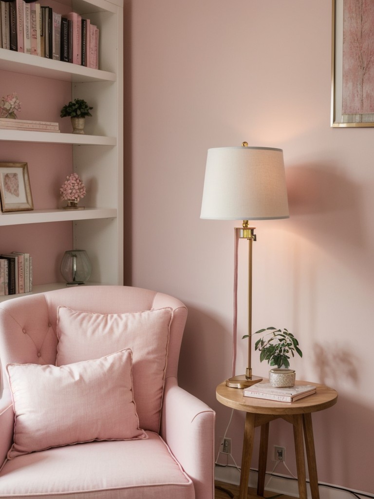 Charming Pink Apartment: Cozy Reading Nook Ideas!